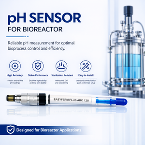 Hamilton EasyFerm Plus pH electrode for bioreactor high flow fermentation sanitary inline pH sensor probe - Product Image 1