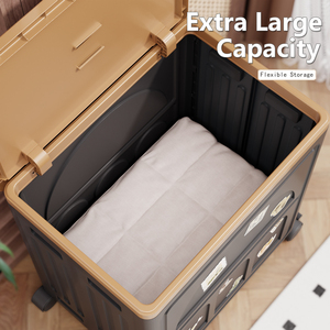 Contenedores <span class=keywords><strong>de</strong></span> Almacenamiento Plegables Ecológicos <span class=keywords><strong>de</strong></span> Gran Capacidad con Tapa y Ruedas para <span class=keywords><strong>Alimentos</strong></span>, Contenedores <span class=keywords><strong>de</strong></span> Plástico y Organización del Hogar - Product Image 5