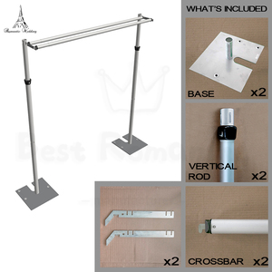 Bán Buôn Sáng Tạo Ajustable Ống Drape Bộ Dụng Cụ Đôi Thanh Ngang Móc Cho Triển Lãm Thương Mại Thiết Bị Tổ Chức Sự Kiện Đảng Wedding Trang Trí - Product Image 6