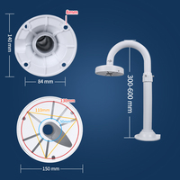 Accessoires CCTV 0,3-0,6M 45MM 30-60cm Support de plafond en forme de U rétractable pour installation de caméra CCTV