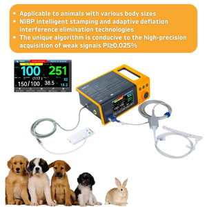 Thú Y Xách Tay Vital Dấu Hiệu Màn Hình Xung Oximeter Spo2 Độ Bão Hoạn Nibp Temp Cầm Tay Vet Màn Hình Cho Mèo Chó Ngựa Vật Nuôi - Product Image 5