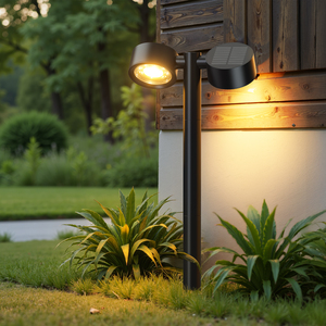 Nouvelles lampes solaires rotatives pour allées, design moderne, éclairage extérieur de <span class=keywords><strong>jardin</strong></span>, lampadaires de paysage lumineux pour la <span class=keywords><strong>décoration</strong></span> de hôtels, villas et jardins - Product Image 1