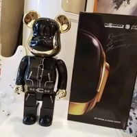 Vente en gros d'usine : Figurine de mode punk Bearbrick 400% en ABS, emballage en boîte couleur, objet de collection en plastique