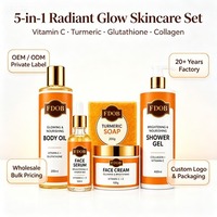 Coffret Soin Visage Éclaircissant Naturel Citron VC+VE - Sans Hydroquinone, Glutathion pour Estomper les Taches Brunes, Hydratation Profonde Nocturne