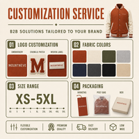 Blouson universitaire personnalisé en laine pour homme, bicolore crème et rouille, avec boutons-pression, poignets et ourlet côtelés, style Letterman, baseball, universitaire, décontracté, avec patchs
