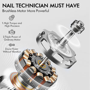 L'UGX Équipement pour ongles de forage LG609 OEM/ODM polisseuse à ongles portable rechargeable Perceuse à ongles électrique sans brosse professionnelle - Product Image 5