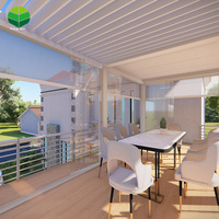 Pergola d'extérieur moderne de luxe Pergola de jardin Toit en aluminium à persiennes Pergola en aluminium étanche en métal Gazebo en aluminium