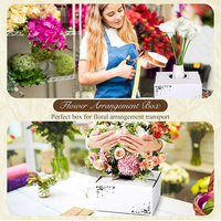 Y804 boîtes de livraison de fleurs en carton robuste de haute qualité boîte d'expédition de plantes pour les arrangements de bouquet paquet de fleuriste