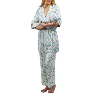 Pijamas de maternidad de bambú orgánico y ropa de bebé Conjunto de pantalón PJ de maternidad y lactancia para <span class=keywords><strong>mamá</strong></span> y bebé Ropa de maternidad personalizada - Product Image 5