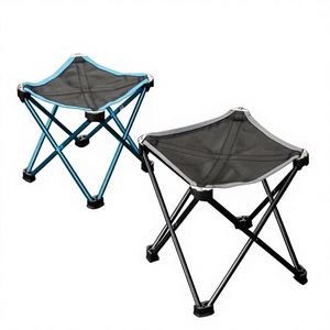 Tabouret pliant ultra-léger d'extérieur, multifonctionnel, à quatre pieds, petit banc carré, chaise compacte pour la pêche - Product Image 1