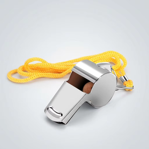 Silbato Metálico Personalizado para Árbitros con Logotipo, Silbato Deportivo de Acero Inoxidable con Correa para Colgar, para Entrenadores - Product Image 2