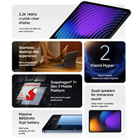 Xiao Mi Pad 7 d'origine, 8+256 Go, écran 11,2 pouces 3,2K, Snapdragon 7+ Gen 3 Octa-core, batterie 8850 mAh, charge Turbo 45 W, WiFi 6E, BT5.4