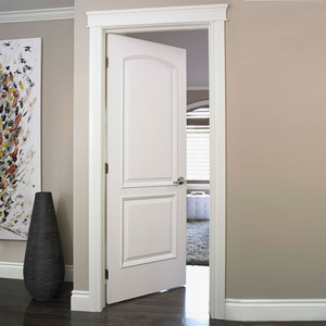 Vente en gros d'appartement Porte intérieure en bois Porte de chambre à coucher Porte intérieure moderne en bois massif MDF - Product Image 4