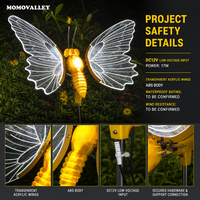 MOMOVALLEY Patentierter LED-Motorisierter Schmetterling mit Abnehmbaren Flügeln für Themenpark-Dekoration Direkt vom Hersteller 7-Tage-Lieferung