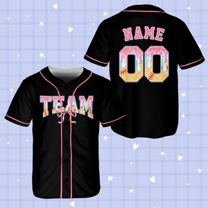 Camiseta de fútbol personalizada con goteo de lazo Coquette Camiseta de béisbol personalizada con goteo de helado Regalo de amante - Product Image 4