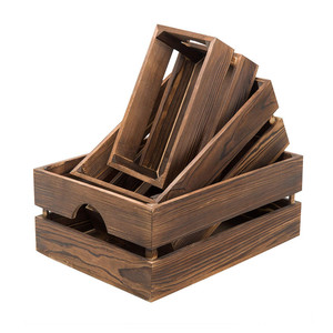 Wholesale Vintage Unfinished <strong>Wooden</strong> Storage Box Cheap <strong>Wooden</strong> <strong>Crates</strong> <strong>for</strong> <strong>Sale</strong> - Product Image 1