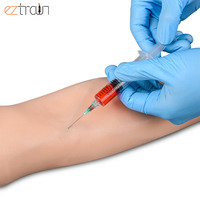 Venipuncuture IV Brazo de inyección Modelo Brazo de práctica de flebotomía con kit de práctica de infusión IV para estudiantes de enfermería