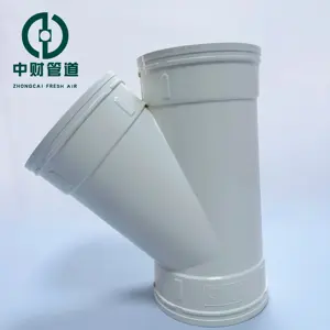 Accesorios de tubería de PVC Zhongcai, camiseta diagonal de igual diámetro personalizada de tubería de drenaje, conducto de alcantarillado, fábrica barata al por mayor, 160mm