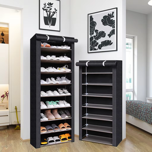 Scarpiera Multistrato Antipolvere, Semplice Assemblaggio in Tessuto Non Tessuto e Tubi in Acciaio per Studenti, Casa o Soggiorno - Product Image 6