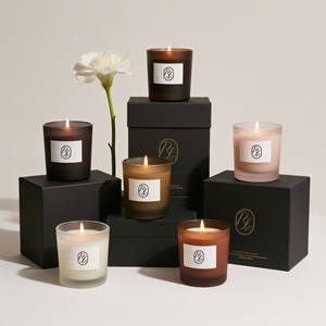 Bocaux <span class=keywords><strong>en</strong></span> <span class=keywords><strong>verre</strong></span> vert ambre, contenant avec couvercle, bougie Aura, pour décoration intérieure, 50 pièces, 15oz, 10oz et 8oz - Product Image 6