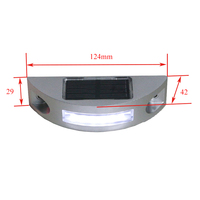 Borne de signalisation routière solaire LED demi-lune en aluminium moulé sous pression, étanche IP68, clignotante activement, pour la sécurité routière et les balisages de garde-corps