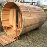 Poêle de sauna électrique 6KW pour extérieur, type capsule, avec fonction vapeur, en bois massif de pruche, pour usage en villa