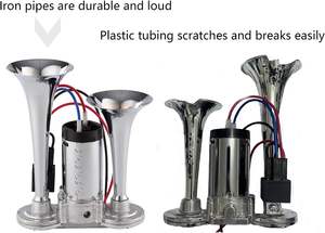 12Vエアホーン、トラック・ローリー・列車・ボート・自動車・バン・船舶用150DB超大音量コンプレッサーキット - Product Image 4