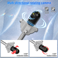 Caméra d'inspection de tuyaux industrielle 100M, écran IPS 10 pouces 1080P 360° °   Caméra PT avec câble de frein de 11 mm, localisateur DVR 512 Hz