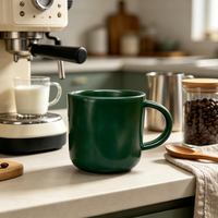 Vente en gros de tasses à café en céramique personnalisées avec logo par sublimation, 340 CC, réutilisables, écologiques, adaptées aux aliments, compatibles lave-vaisselle et micro-ondes, cadeaux d'affaires