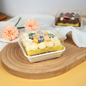 Envase Transparente Personalizado de PET para Alimentos, Contenedor para Sándwiches, Caja de Plástico para Pasteles, Pan, Repostería y Postres - Product Image 2