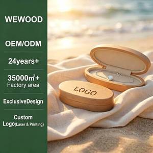 High Quality Wooden <b>Ring</b> <b>Box</b> Engraving LOGO Pendant Necklace Bracelet Earring Bangle <b>Box</b> Packaging - Product Image 1