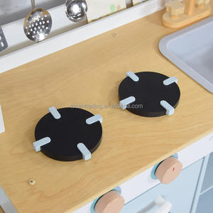 Juego de Cocina de Juguete Azul para Niños Pequeños, Cocina de Madera con Horno, Estufa, Fregadero, Grifo y Accesorios de Cocina - Product Image 6