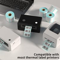 Étiquettes thermiques 2,25 x 1,25 pouces, autocollants à code-barres, étiquettes d'expédition blanches, autocollantes, étiquettes d'envoi avec 1000 étiquettes/rouleau