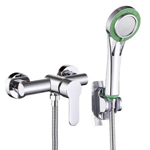 Robinet de Douche Mélangeur en Acier Inoxydable avec 2 Poignées, Cartouche Céramique, Pommeau Pluie, Vanne à Trois Voies pour Salle de Bain et Baignoire - Product Image 2