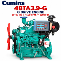 Mesin Diesel Asli DCEC Cummin 4BTA3.9-G G Drive 3.9L 4 Silinder 50 hingga 97 kW 1500/1800RPM untuk Genset Diesel