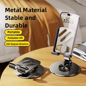 360回転ホルダークレードルスタンド携帯電話デスクスタンド滑り止め360回転金属携帯電話ホルダー全携帯電話 - Product Image 3