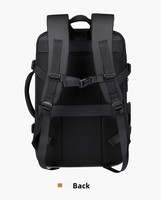 Tas Ransel PU Logo Kustom untuk Perjalanan, Tas Bisnis Pria, Tas Ransel Laptop Travel Kapasitas Besar yang Dapat Diperluas Dengan USB