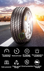 Système de surveillance de la pression des pneus de voiture solaire super intelligent TPMS avec écran LCD numérique, fixation sur pare-brise, jauge de pression des pneus IPX7 - Product Image 3