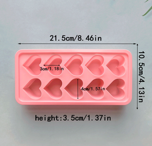 Moule <span class=keywords><strong>à</strong></span> glaçons en forme de cœur, moules <span class=keywords><strong>à</strong></span> glaçons en silicone pour la Saint-Valentin, pour chocolat, bonbons, fudge - Product Image 3