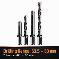 SERTAN Foret couronne 63 5 89 mm pour trous profonds, outil de perçage à tête rotative, support d'outil, lame CNC rapide
