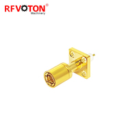 Directamente de fábrica SMB hembra Jack 4 agujeros PCB brida panel RF conector coaxial conectores (RF) en stock