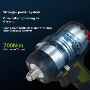 Clé à chocs électrique WU270 à couple élevé, en aluminium moulé sous pression, batterie au lithium, outil de réparation automobile sans balais - Product Image 3