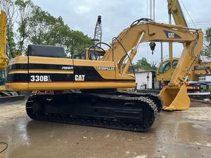 Excavadora de cadenas 330BL de 34 toneladas con motor Kawasaki, orugas amarillas y negras, equipo de construcción - Product Image 3