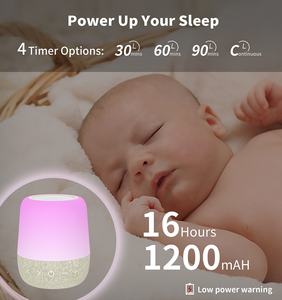 Machine à bruit blanc HiFiD avec lumière intelligente et minuterie, contrôle tactile, <span class=keywords><strong>veilleuse</strong></span>, appareil de relaxation pour un sommeil profond - Product Image 3
