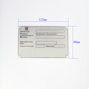 Plaque signalétique en aluminium Art déco noir argenté pour <span class=keywords><strong>la</strong></span> décoration <span class=keywords><strong>de</strong></span> <span class=keywords><strong>la</strong></span> maison et l'affichage du panneau d'information sur les pelles hydrauliques - Product Image 6