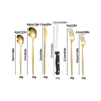 Vente en gros d'argenterie de luxe en acier inoxydable poli miroir noir pour hôtels, restaurants, banquets de mariage, ensembles de couverts