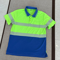 Polo de travail haute visibilité pour hommes, manches courtes, respirant, en polyester, certifié CIQ, idéal pour l'été