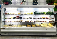 Congélateur Commercial Multidecks Ouvert pour Supermarché, Réfrigérateur à Rideau d'Air pour Légumes et Fruits