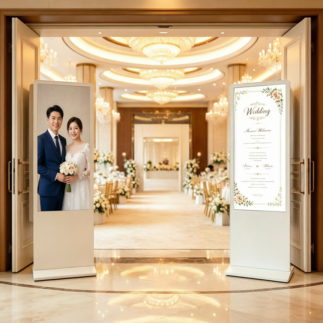 LCD Digital Signage 32-55 Inch Commercial Advertising Display Smart Board Monitor USB Media Player for Wedding Hall Event