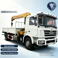 Camion grue SHACMAN F3000 à forte capacité de charge, camion grue compact 4x2, capacité de levage de 20 tonnes
